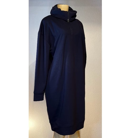 NWT Navy Blue Nordstrom Sweatshirt Dress - Picture 2 of 4